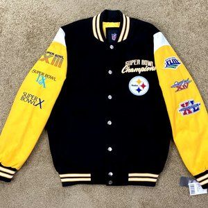 PITTSBURGH STEELERS 6 TIME SUPERBOWL 2022 CHAMPIONSHIP JACKET   5X